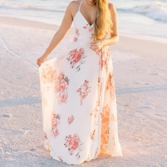 chinese dress ladies Carrizo Wrap Maxi Dress Blush